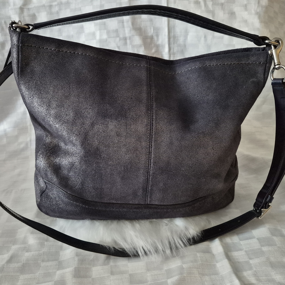 Vintage Coach Parkside Hobo Bag Navy Blue - Picture 3 of 8